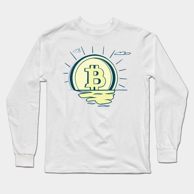 Bitcoin Long Sleeve T-Shirt by QuentinD